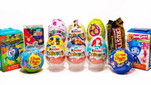 12 Киндер Сюрпризов ТАЧКИ 3 Маша и Медведь ЛУНТИК Принцессы Диснея ГРОССЕРИ ГЕНГ Смешарики ФИКСИКИ