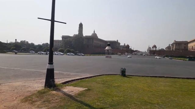India Gate To Rashtrapati Bhavan, New Delhi, India. смотреть онлайн
