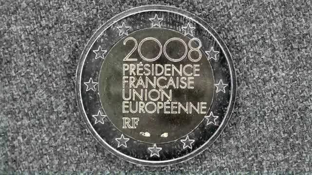 2 евро 2008 года Франция. Председательство в Европейском Союзе.