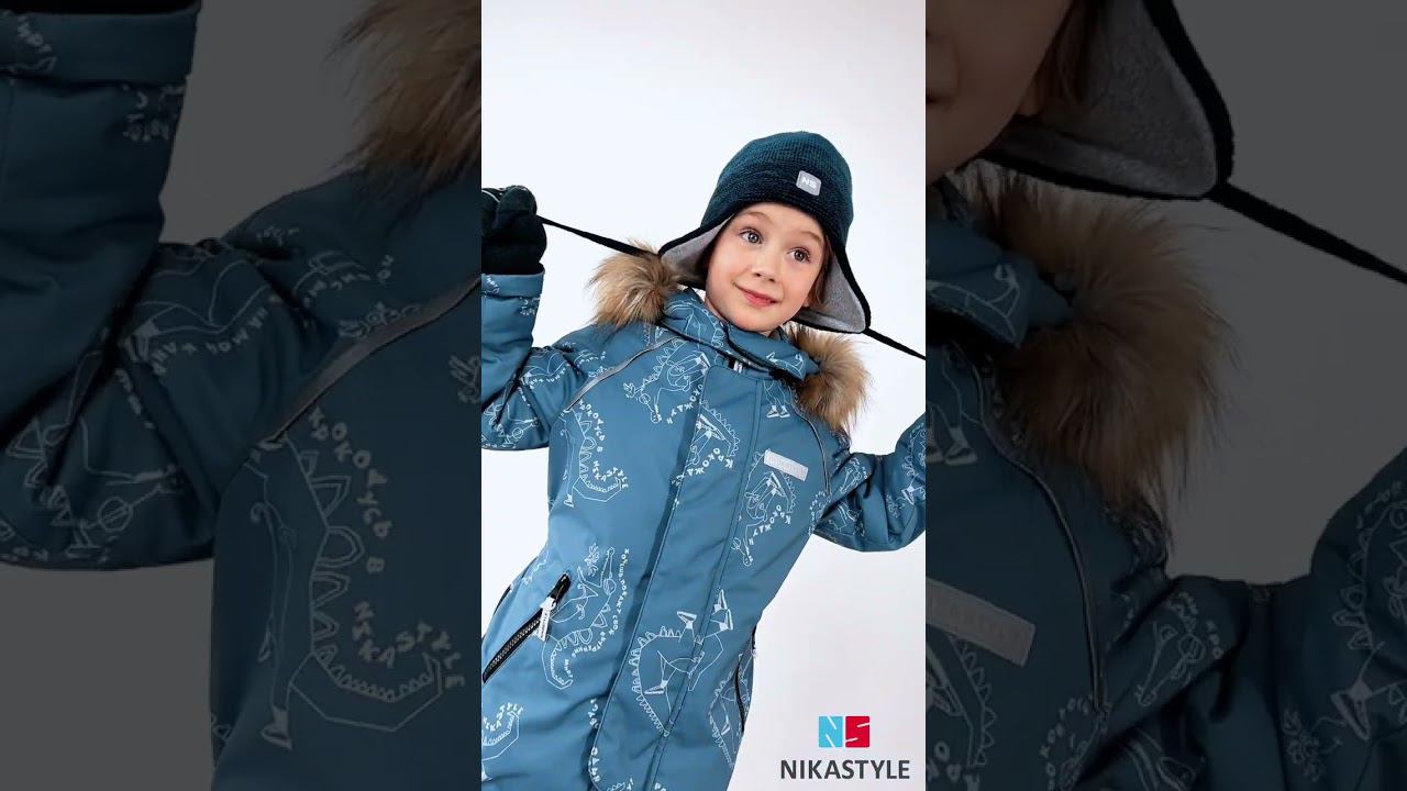 NikaStyle, зимний комбинезон 8з0523 джинсовый/черный смотреть онлайн