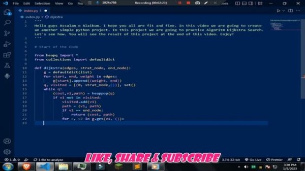 Algorithm | DijKstra Algo | Python Tutorial