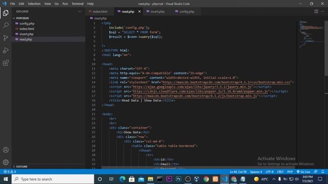 PHP CRUD with MySQL & Bootstrap 4 | Baby Steps смотреть онлайн