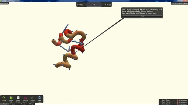 Foldit Intro Puzzle 4-5: Structure and Rebuild (Target Score: 8100) смотреть онлайн