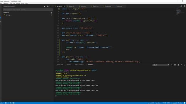 Create a custom logging system in express using custom middleware смотреть онлайн
