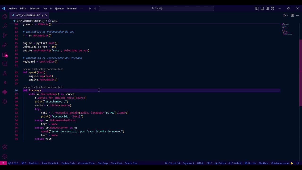 Controla tu música con tu voz: Crea tu propio asistente musical con Python y Youtube Music смотреть онлайн