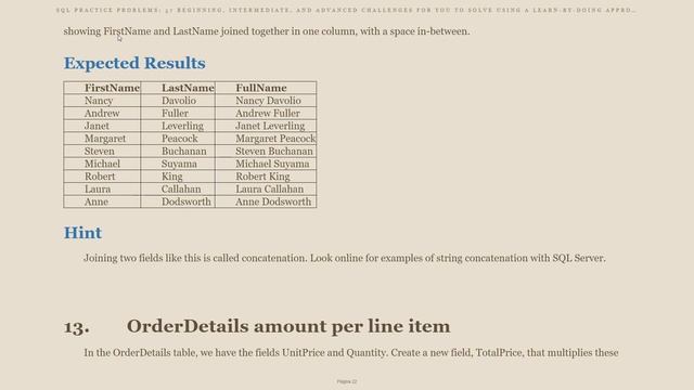 SQL Introductory Practice Problems смотреть онлайн