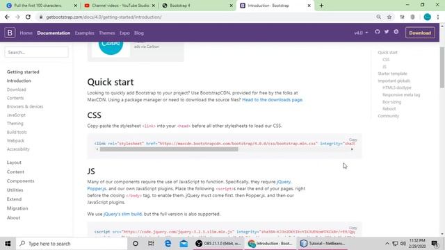Introduction & installation of Bootstrap 4 смотреть онлайн