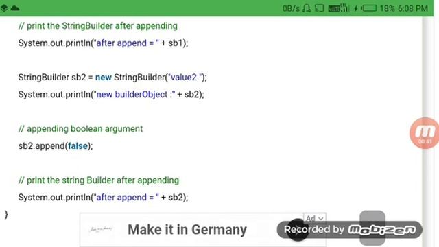 Java string builder append() method(5) смотреть онлайн