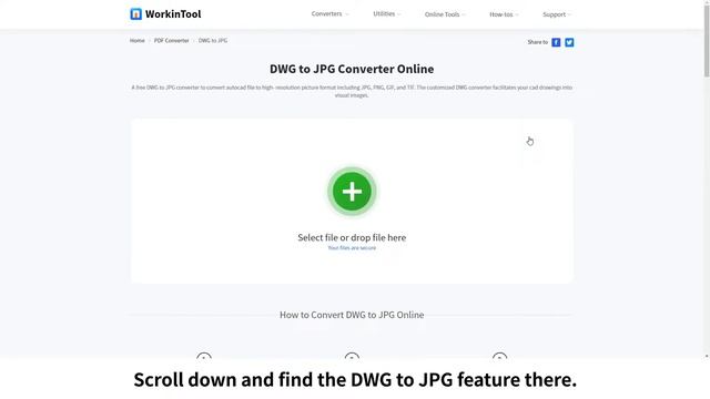 How to Convert DWG to JPG Online | WorkinTool PDF Converter Online смотреть онлайн
