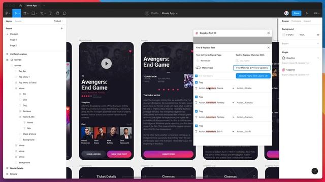 Figma Tutorial: Find and replace Figma text content смотреть онлайн
