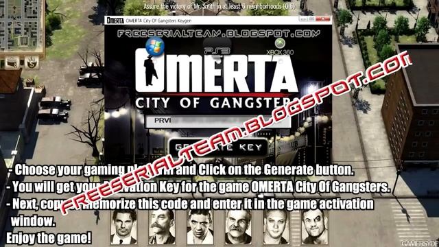 OMERTA City Of Gangsters - Keygen [PC PS3 XBOX] смотреть онлайн