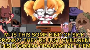 Past Aftons React To Future || 1/4 Elizabeth Afton || FNAF || MY AU ||