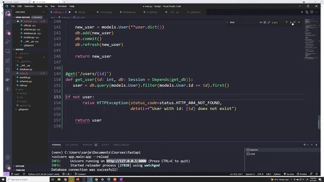Get User By Id: Part #58 Python API Course смотреть онлайн