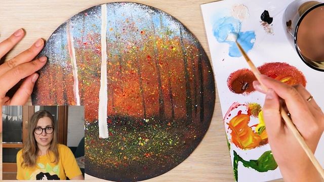 ИДЕАЛЬНО ДЛЯ ИНТЕРЬЕРА! Рисуем ОСЕНЬ / БЕРЕЗЫ за 15 минут /акрилом / гуашью #54 смотреть онлайн