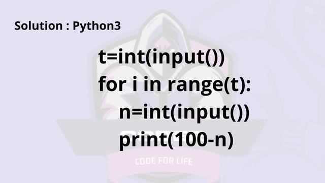 Shopping Change Problem Code: SHOPCHANGE | Code Chef Solution | Python3 смотреть онлайн