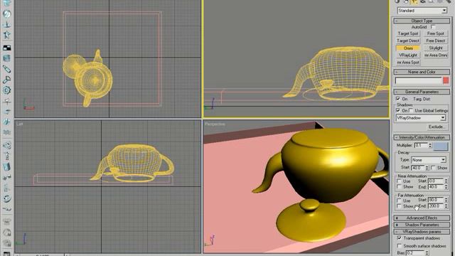 3D Max VRay Светящиеся объекты смотреть онлайн