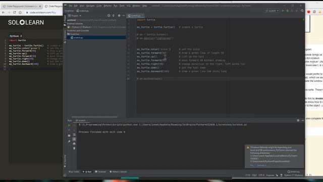 PyCharm Turtle Graphics смотреть онлайн
