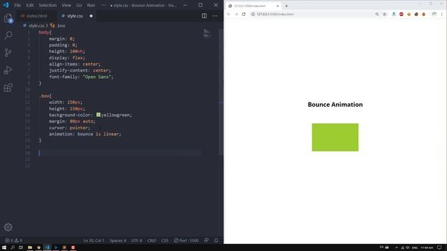 Bounce Animation - CSS Animations смотреть онлайн