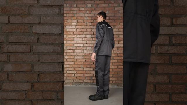 КОС526-306 Костюм мужской "Передовик" летний т-серый с черным смотреть онлайн