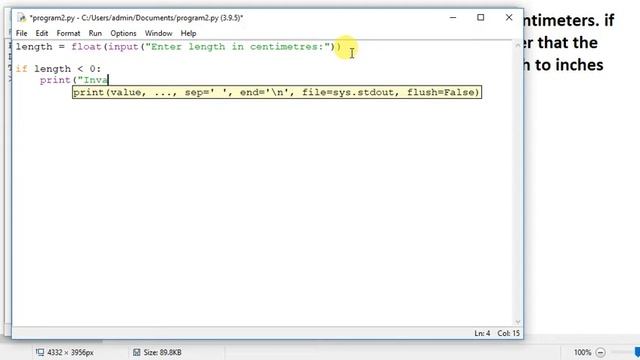 #26 Write a Python program to convert a length from centimeters to inches (in Hindi) | O Level смотреть онлайн
