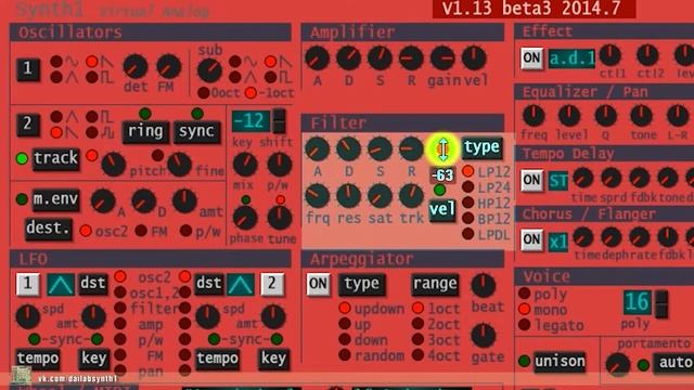 Synth1 VSTi - Programming Fat SuperBass Tutorial - Dailabsynth1 MiniTutorial #1 (added Eng)