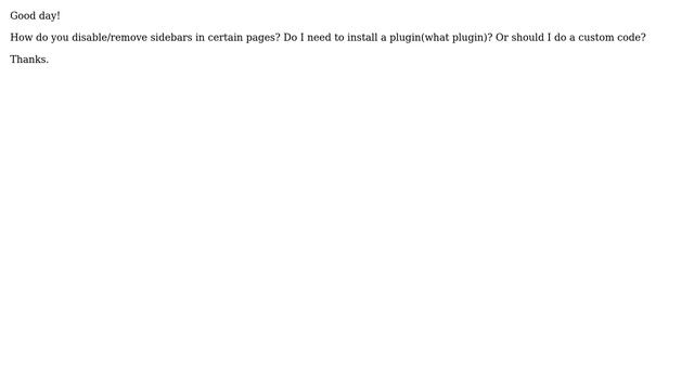 Wordpress: Disable Sidebar on certain pages смотреть онлайн