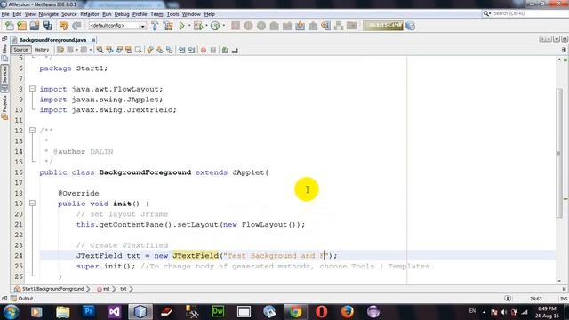 How to Setbackground and Foreground Color JTextfiled using Java Applet and AWT in Netbeans смотреть онлайн