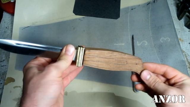 Рукоятка для НОЖА - подгонка углубления под хвостовик выжиганием смотреть онлайн