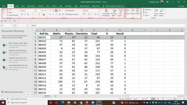 9. Excel Ribbon 7 - #Insert, #Delete, #Format #Excel смотреть онлайн