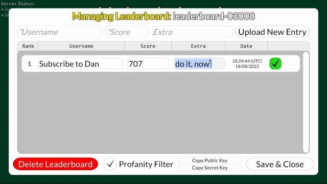 Updating my Leaderboard Creator! Add online leaderboards to your games for free! (Tool Devlog) смотреть онлайн