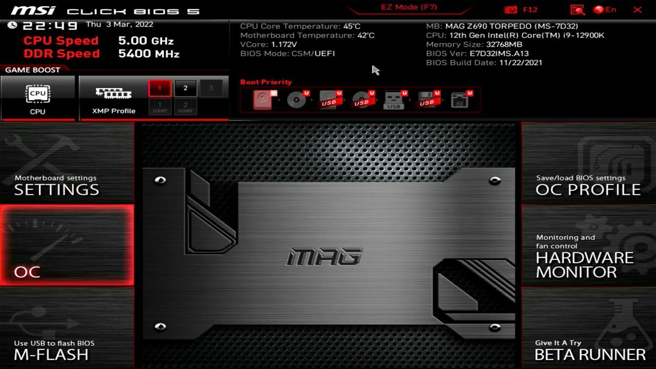 MSI MAG Z690 Torpedo EK X