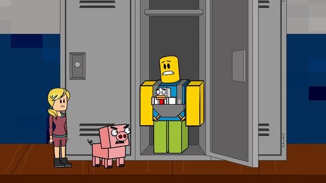 BLOCK SQUAD MEETS THE BLOX BUDDIES (Minecraft and Roblox Animation) смотреть онлайн