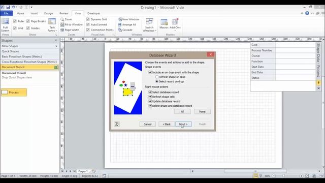 Visio: Using the Database Wizard to Connect Excel Data to Visio Shapes смотреть онлайн