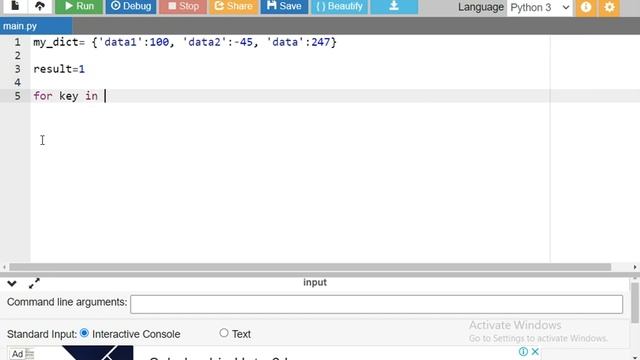 Write a Python program to multiply all the items in a dictionary. смотреть онлайн