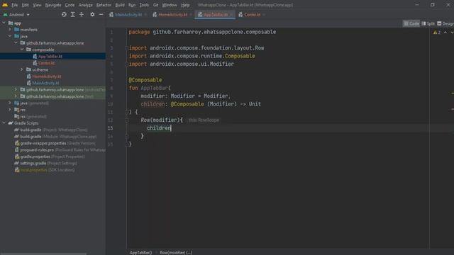 Jetpack Compose Whatsapp Clone speed code : Part 1 смотреть онлайн