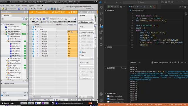 COMMUNICATION S7-1200 SIEMENS WITH PYTHON SNAP7 смотреть онлайн
