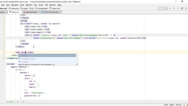Laravel 5.6 and Vue js - Pagination смотреть онлайн