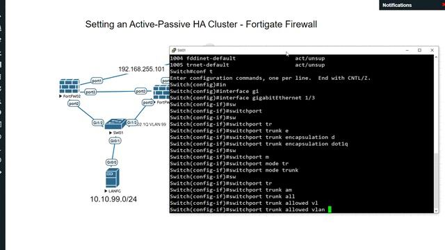 How to Setup an Active Passive HA Cluster on FortiGate Firewall v7.0.5 смотреть онлайн