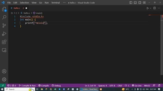 Writing a simple C program || Print Hello World Program in C || C Program to Print Hello World смотреть онлайн