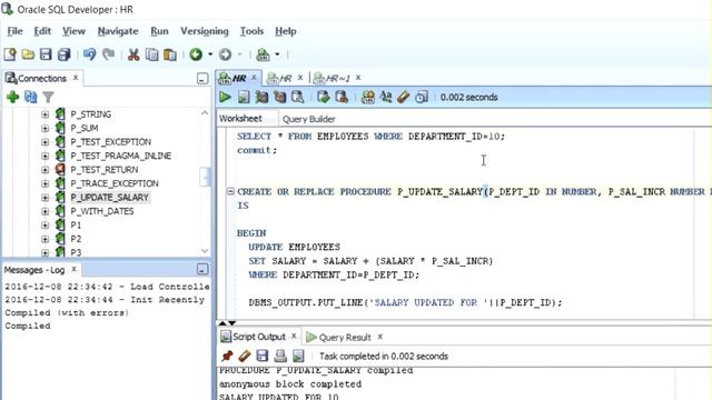 Procedures in Oracle PL/SQL смотреть онлайн