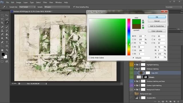 Arch Sketch Photoshop Action Tutorial смотреть онлайн