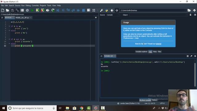 9 - Python 3 - Corso Base Modelling - Operatori IN_NOT_IN смотреть онлайн