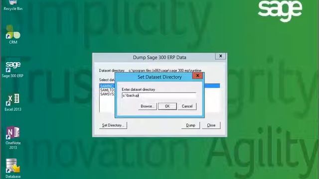 Sage 300 - How to Create a Backup Using Database Dump (formerly Accpac) смотреть онлайн