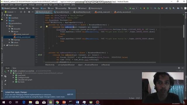Pertemuan 3 Service and Broadcast Receiver Latihan1 & Latihan 2 смотреть онлайн