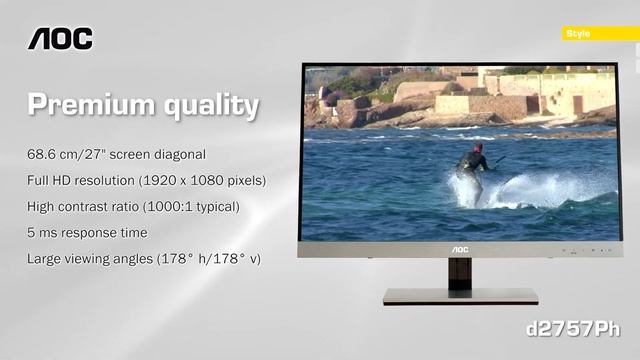 AOC d2757Ph 3D Monitor (English) смотреть онлайн