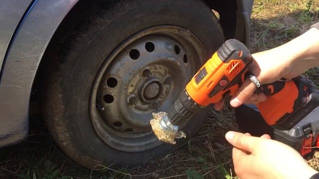 Как и чем убрать ржавчину с диска автомобиля смотреть онлайн
