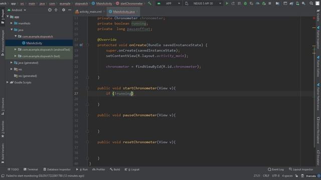 Build Stopwatch App using Android Studio | P.03 | Coding in Java смотреть онлайн