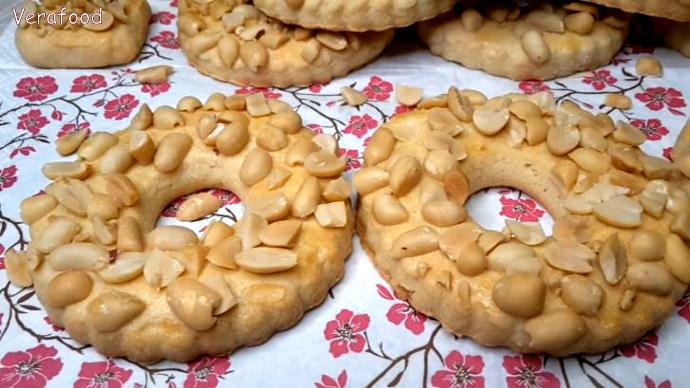 Песочные кольца с орехами. Рассыпчатые и очень вкусные. смотреть онлайн
