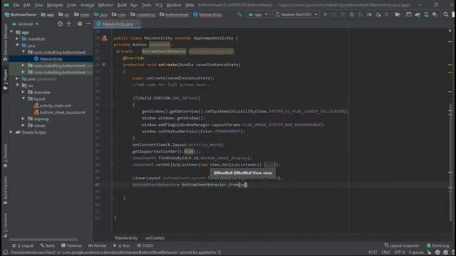 Persistent bottom sheet in android by CodesKing||Slidable sheet in android-#23 смотреть онлайн