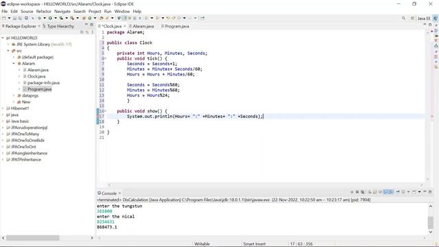 Alarm clock using Object Oriented Programming Using JAVA смотреть онлайн